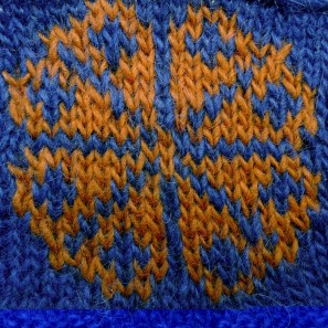 Kit tricot Brynja: bleu + orange