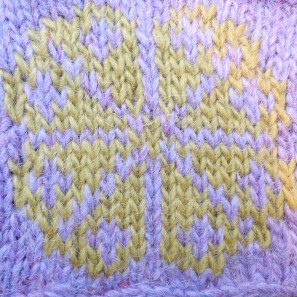 Kit tricot Brynja: lilas + moutarde