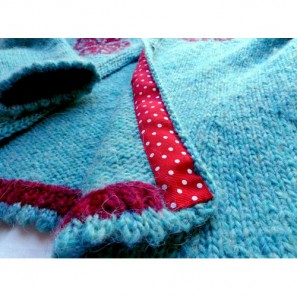 Pull lopi islandais Brynja: revers grain imprimé et picot