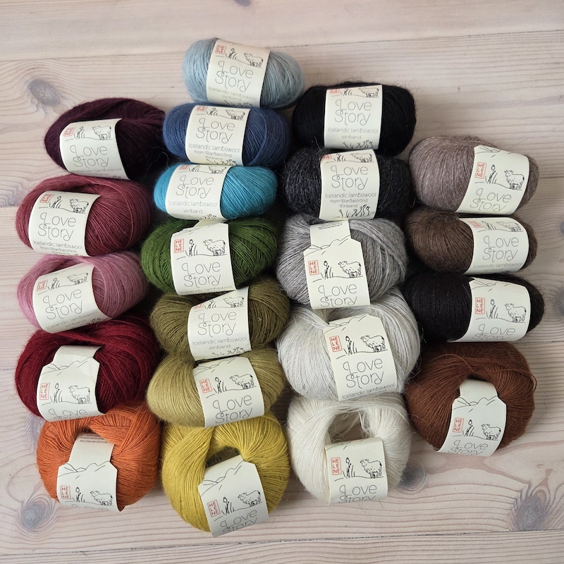 Love Story Einband, 100% pure laine d’agneau islandais, fil dentelle doux et très fin, 1 brin – Image 3