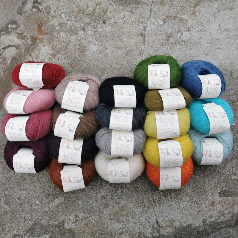 Love Story Einband, 100% pure laine d’agneau islandais, fil dentelle doux et très fin, 1 brin – Image 10